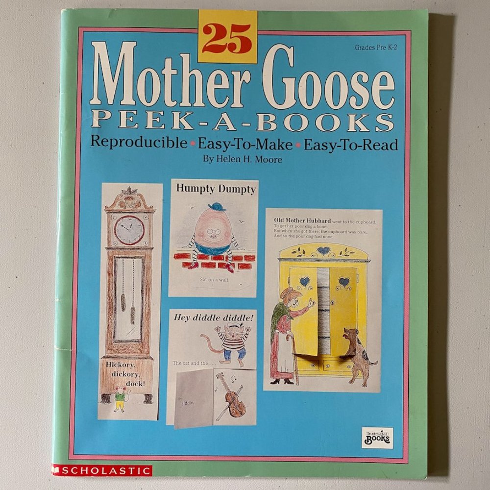 25 MOTHER GOOSE PEEK-A-BOOKS Reproducible Grades PRE K-2